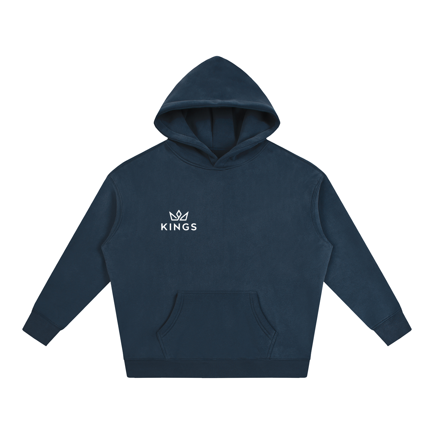 "KINGS" Logo Oversize Fleeced Hoodie