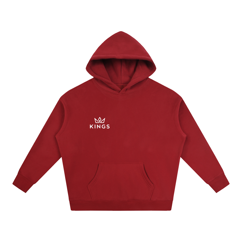 "KINGS" Logo Oversize Fleeced Hoodie