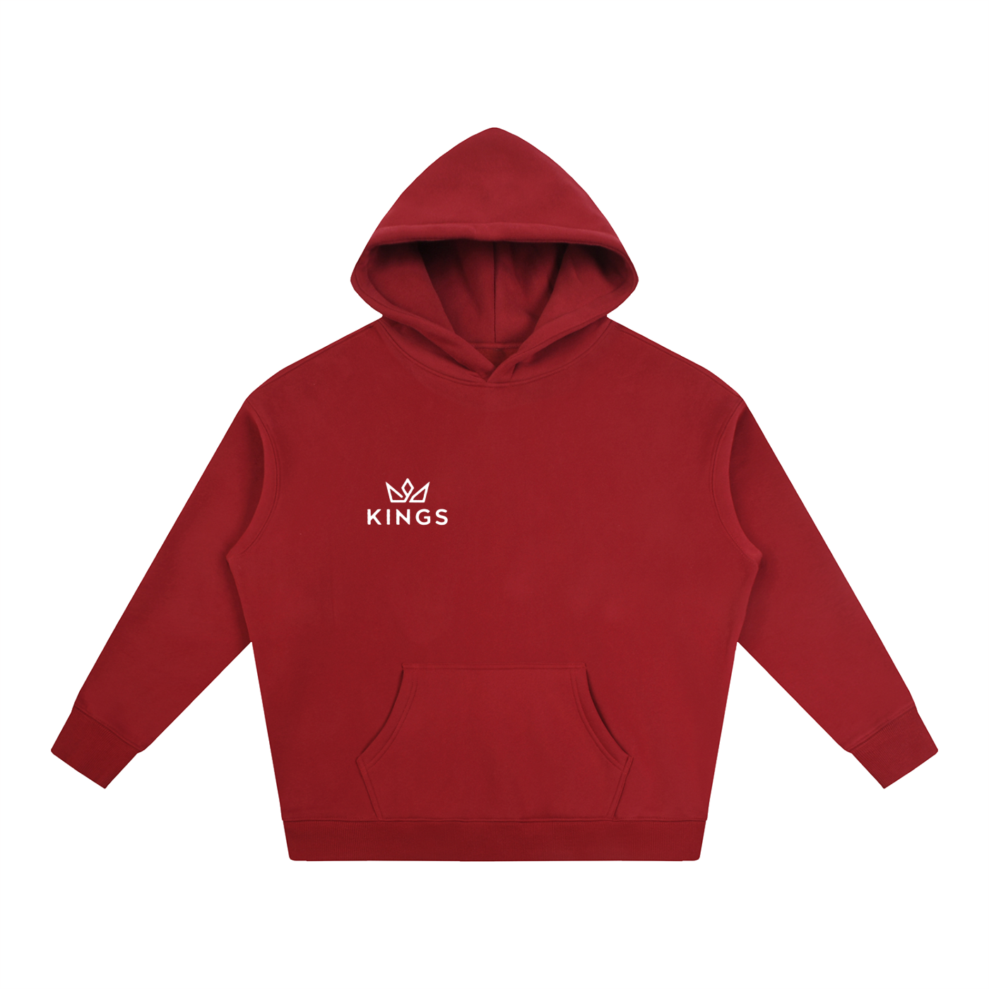 "KINGS" Logo Oversize Fleeced Hoodie
