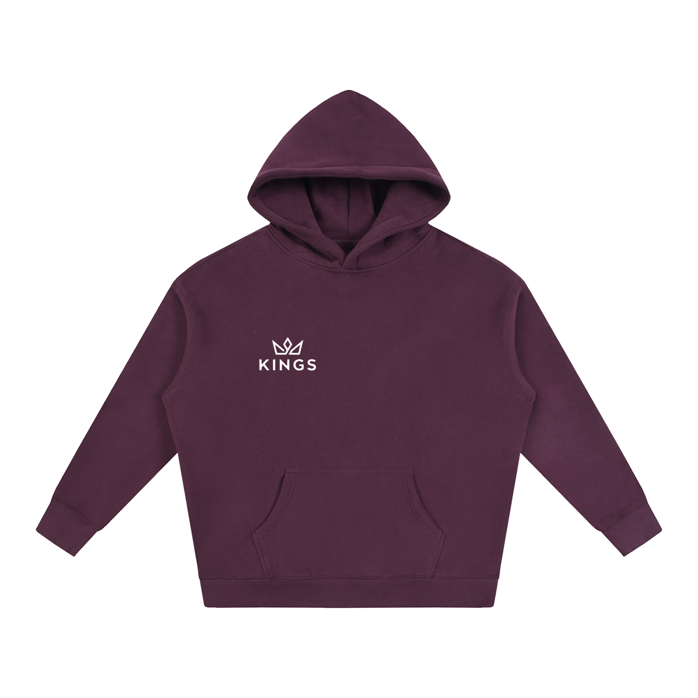 "KINGS" Logo Oversize Fleeced Hoodie