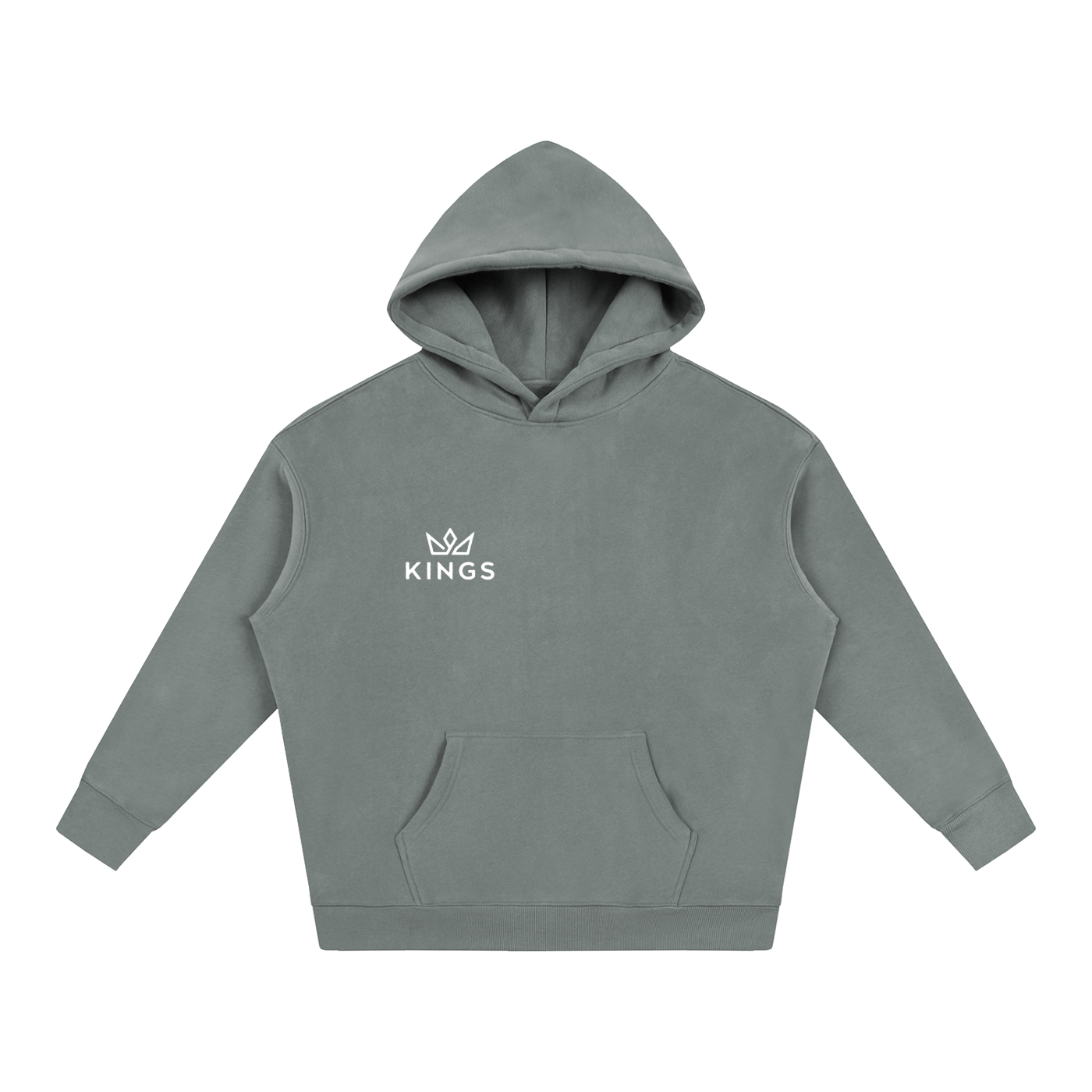 "KINGS" Logo Oversize Fleeced Hoodie
