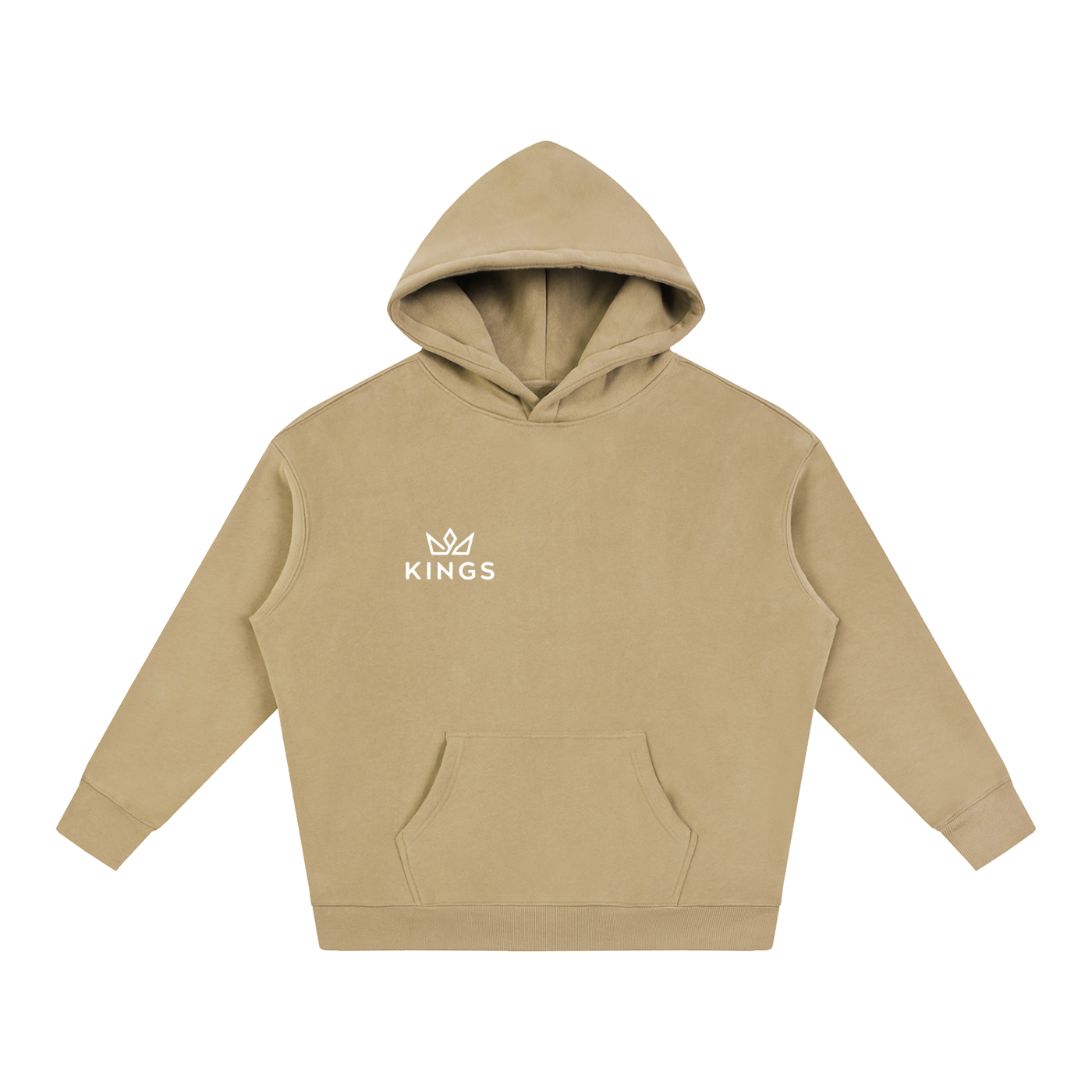 "KINGS" Logo Oversize Fleeced Hoodie